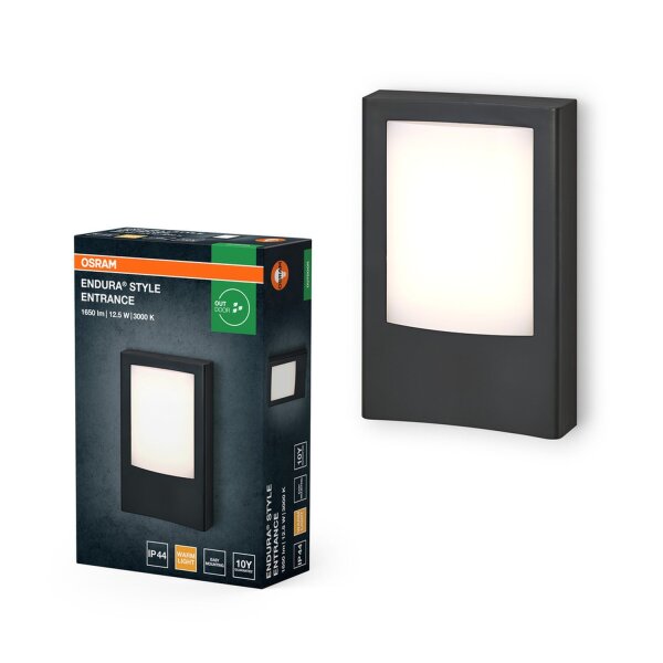 LED Wandlampe Dunkelgrau Alu 3000 K IP44 OSRAM