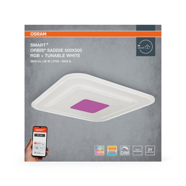 LED Deckenlampe dimmbar RGB Smart+ TW Weiß L:50cm OSRAM