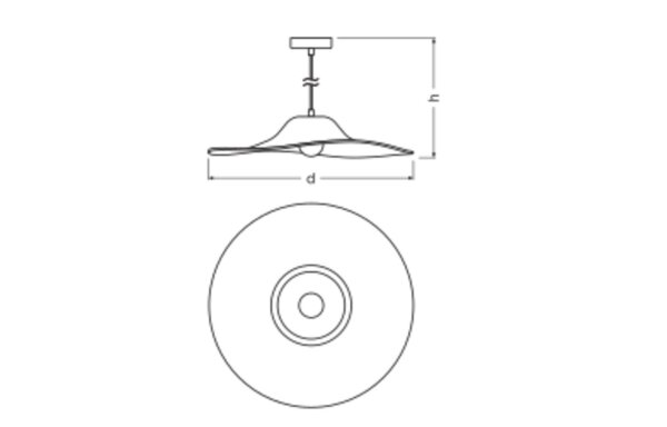 Pendelleuchte Filz E27 Metall Ø50 cm modern OSRAM