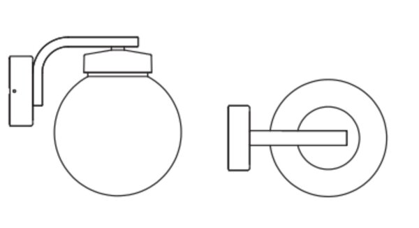 Wandleuchte Dunkelgrau Alu IP54 E27 H:27 cm OSRAM