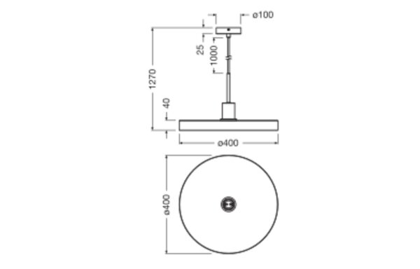 Hängelampe Holz Metall E27 Ø40 cm modern Design OSRAM