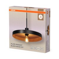 Hängelampe Holz Metall E27 Ø40 cm modern...