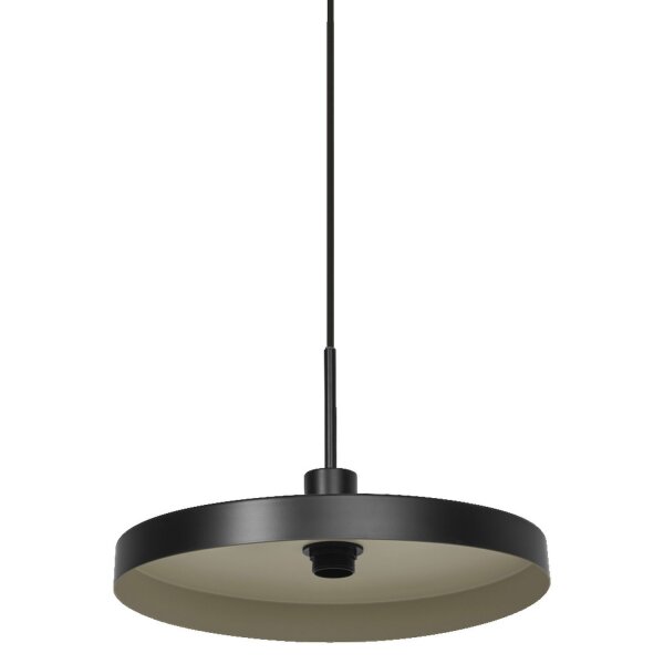 Pendelleuchte Schwarz Stahl Beige E27 rund Ø40 cm OSRAM