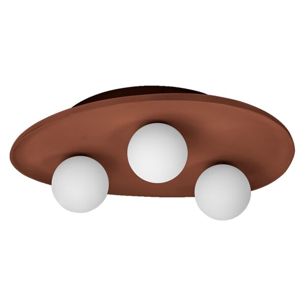 Deckenleuchte 3-flammig Ton Glas G9 Weiß B:50 cm OSRAM