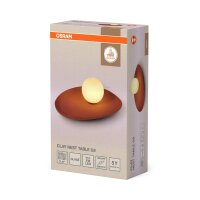 Tischleuchte Ton Glaskugel G9 Wei&szlig; H:13,5 cm OSRAM