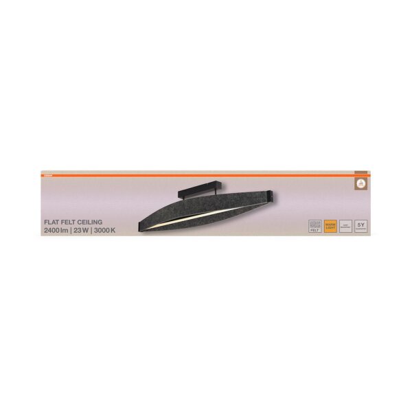 LED Deckenleuchte Filz Metall 3000 K L:100 cm OSRAM