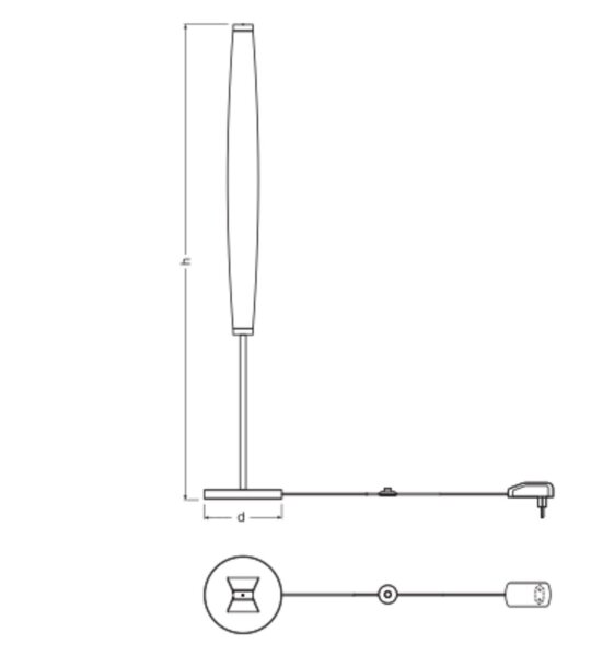 LED Stehlampe Filz 3000 K H:152,5 cm modern OSRAM