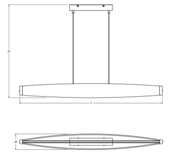 LED Pendelleuchte Filz 3000 K L:100 cm modern OSRAM