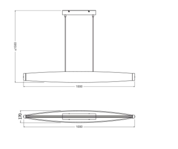 LED Pendelleuchte Filz 3000 K L:100 cm modern OSRAM