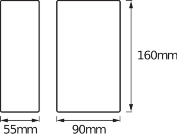 LED Wandlampe Up Down Alu 3000 K IP54 H:16 cm OSRAM