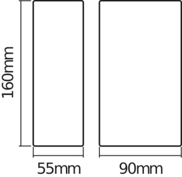 LED Wandleuchte Up Down Weiß 3000 K IP44 H:16 cm OSRAM