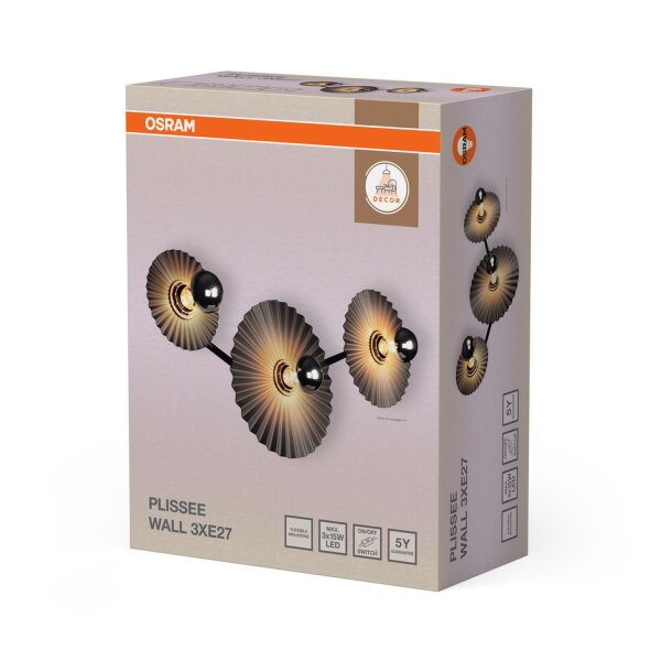 Wandleuchte flexibel Stahl E27 L:72 cm modern OSRAM