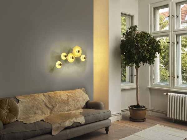 Wandlampe schwenkbar Beige Stahl E27 L:112 cm OSRAM