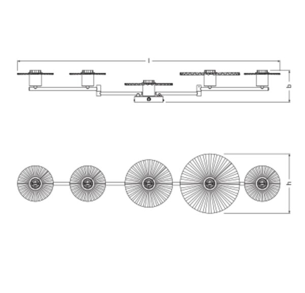 Wandlampe schwenkbar Beige Stahl E27 L:112 cm OSRAM