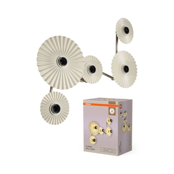 Wandlampe schwenkbar Beige Stahl E27 L:112 cm OSRAM
