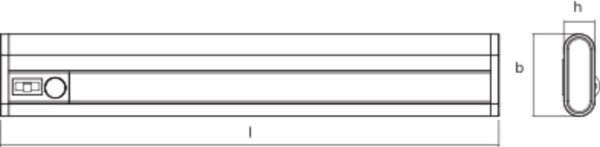 LED Wandleuchte Sensor Batterie Weiß Alu 4000 K OSRAM