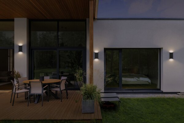 LED Wandlampe Metall 3000 K IP65 H:22 cm OSRAM