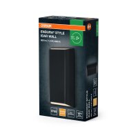 LED Wandlampe Metall 3000 K IP65 H:22 cm OSRAM