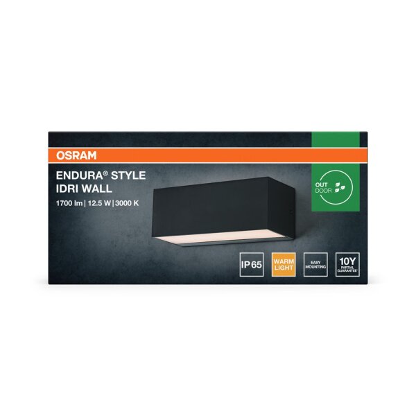 LED Wandlampe Metall 3000 K IP65 B:23 cm OSRAM