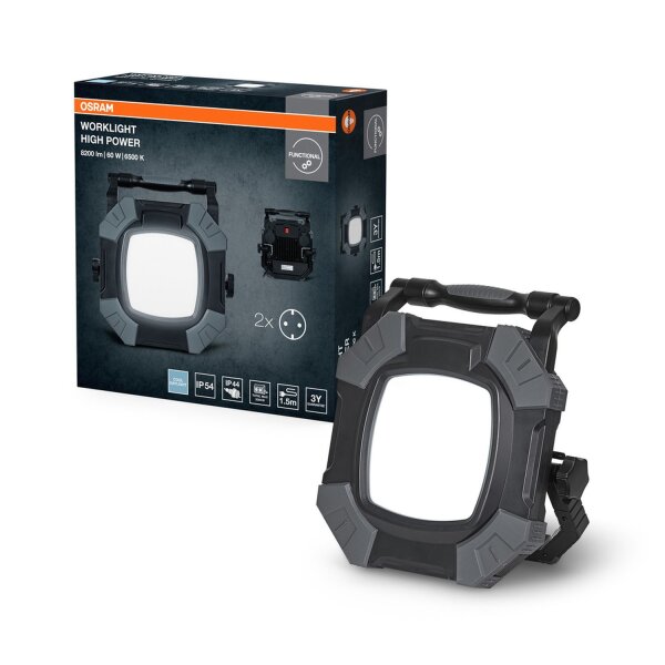 LED Spot Aluminium 6500K IP54 H:31cm Steckdosen OSRAM