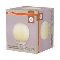Tischlampe Weiß Marmor Glas E27 33,5 cm...