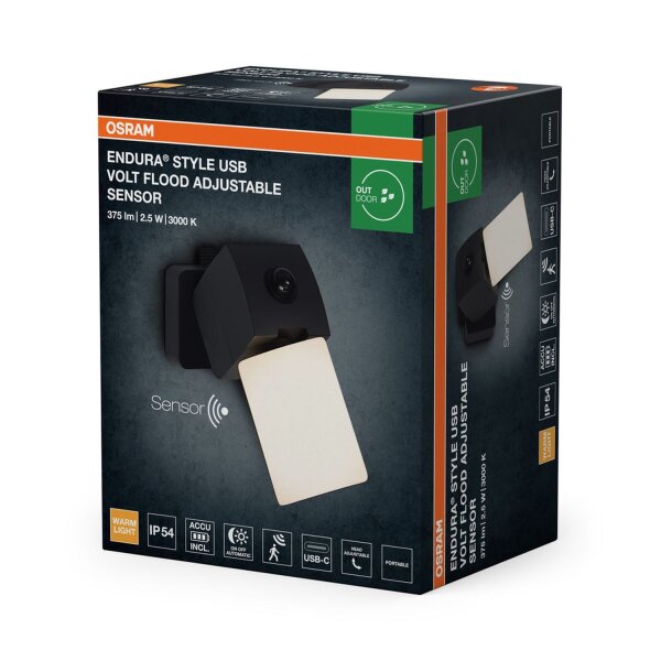 LED Akku Wandspot Sensor dimmbar flexibel 3000K OSRAM