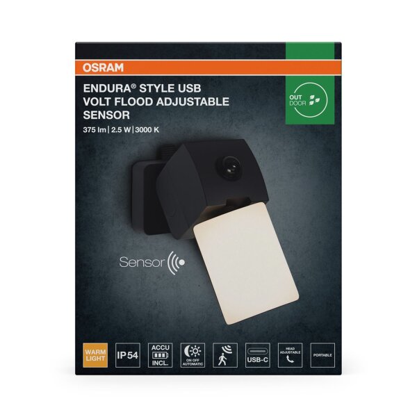LED Akku Wandspot Sensor dimmbar flexibel 3000K OSRAM
