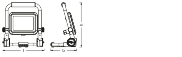 LED Arbeitsleuchte verstellbar Alu 6500K IP54 OSRAM