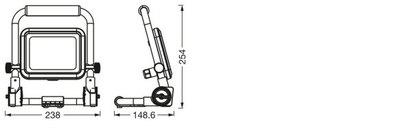 LED Arbeitsleuchte verstellbar Alu 6500K IP54 OSRAM