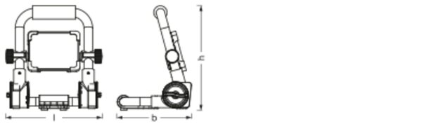 LED Strahler flexibel Schwarz Alu 6500K IP65 OSRAM