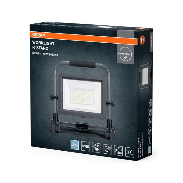 LED Arbeitsleuchte schwenkbar Alu Glas 6500K IP65 OSRAM