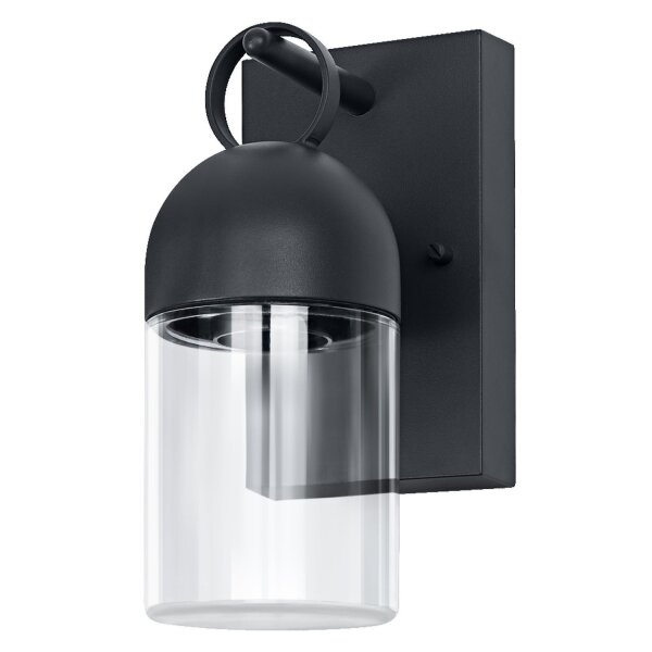 Wandlampe Dunkelgrau Alu Glas IP65 E27 H:22,4 cm OSRAM