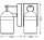 Wandlampe Dunkelgrau Alu Glas IP65 E27 H:22,4 cm OSRAM