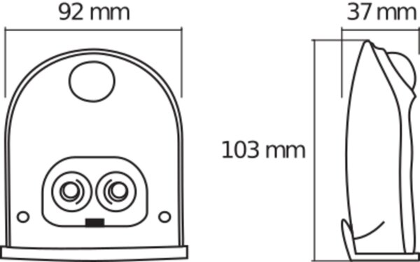 LED Wandlampe Sensor Weiß Metall 4000 K IP54 OSRAM