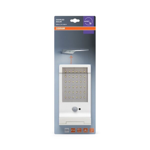 LED Solar Wandlampe Sensor Metall 4000 K IP44 OSRAM