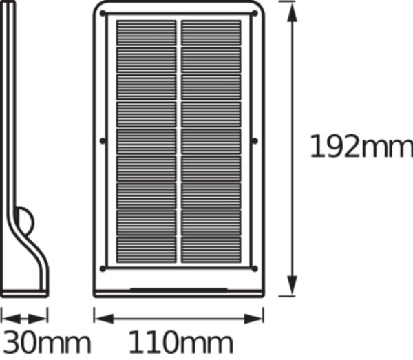 LED Solar Wandleuchte Sensor Silber 4000 K IP44 OSRAM