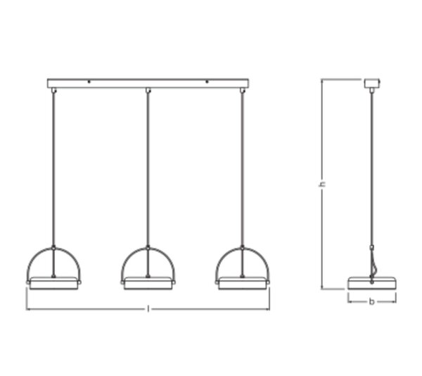 LED Hängelampe verstellbar Stahl 3000 K L:108 cm OSRAM