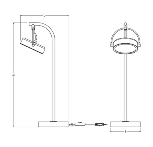 LED Tischlampe flexibel Stahl 3000 K 51,5 cm OSRAM