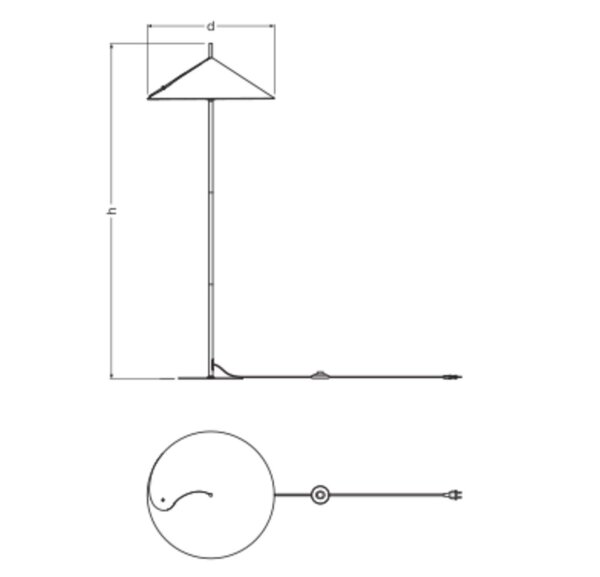 Stehleuchte Schwarz Filz Blau E14 H:131,5 cm OSRAM