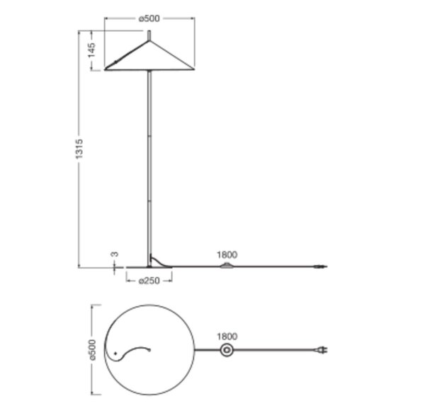 Stehleuchte Schwarz Filz Blau E14 H:131,5 cm OSRAM
