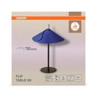 Tischleuchte dimmbar verstellbar Blau Filz G9 OSRAM