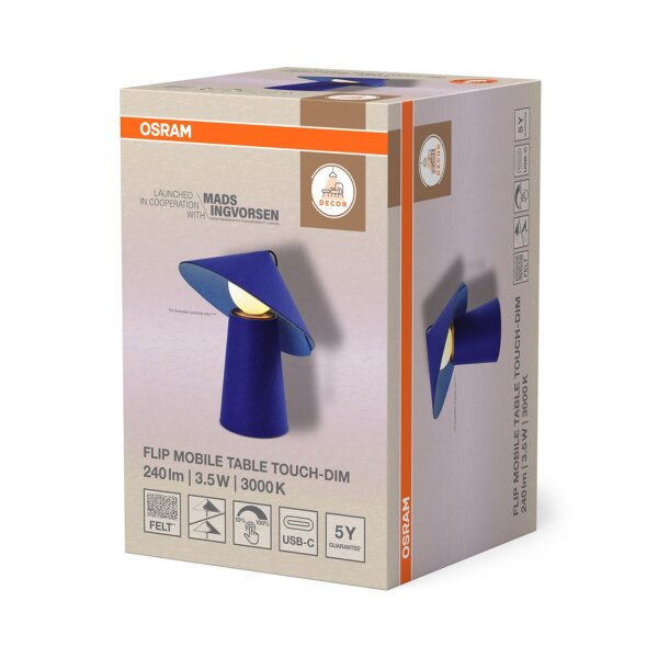 LED Akku Lampe dimmbar verstellbar Filz 3000 K OSRAM