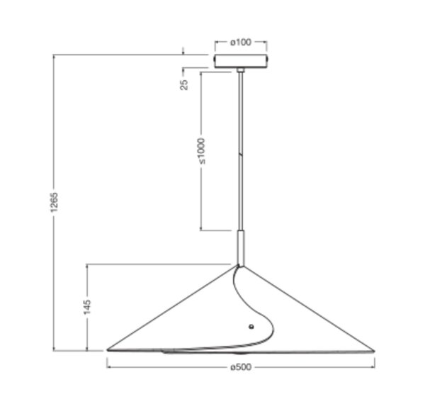 Pendelleuchte verstellbar Blau Filz E14 Ø50 cm OSRAM