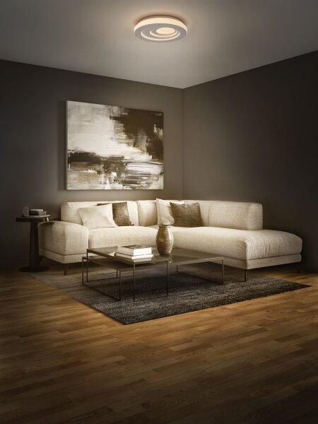 LED Deckenleuchte Weiß Metall 3000K rund Ø29cm OSRAM