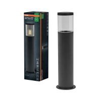 Wegeleuchte Dunkelgrau Edelstahl IP44 E27 H:49 cm OSRAM