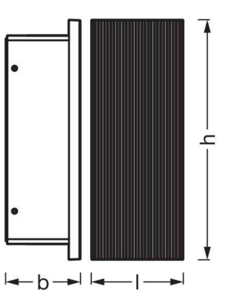 LED Wandleuchte Dunkelgrau Alu 3000 K IP54 OSRAM