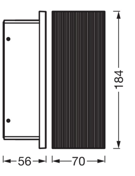 LED Wandleuchte Dunkelgrau Alu 3000 K IP54 OSRAM