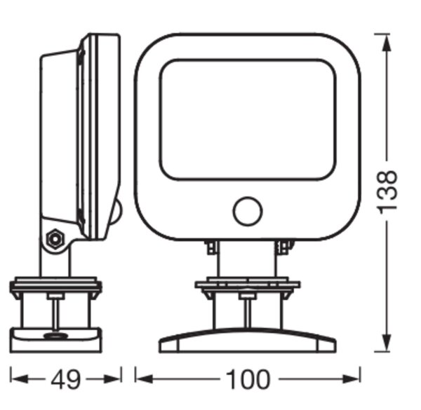 LED Akku Wandspot Sensor schwenkbar 3000 K IP44 OSRAM
