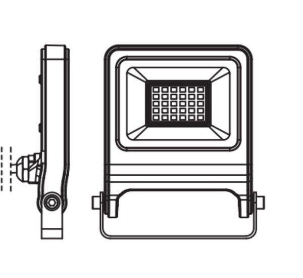 LED Außenstrahler Aluminium Dunkelgrau 3000K IP65 OSRAM