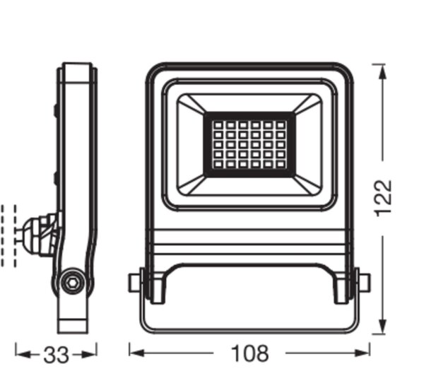LED Außenstrahler Aluminium Dunkelgrau 3000K IP65 OSRAM